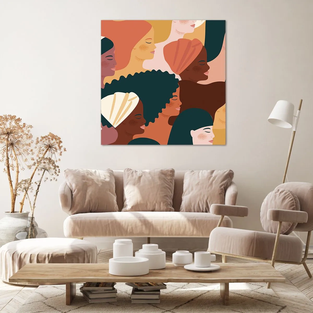 Tablou pe pânză - Numai feminitate - 50x50 cm