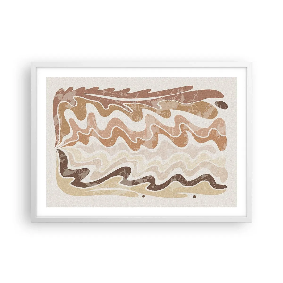 Poster în ramă albă - Energie bună - emoții bune - 70x50 cm