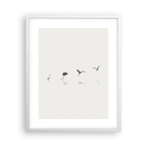 Poster în ramă albă - Patru pași simpli - 40x50 cm