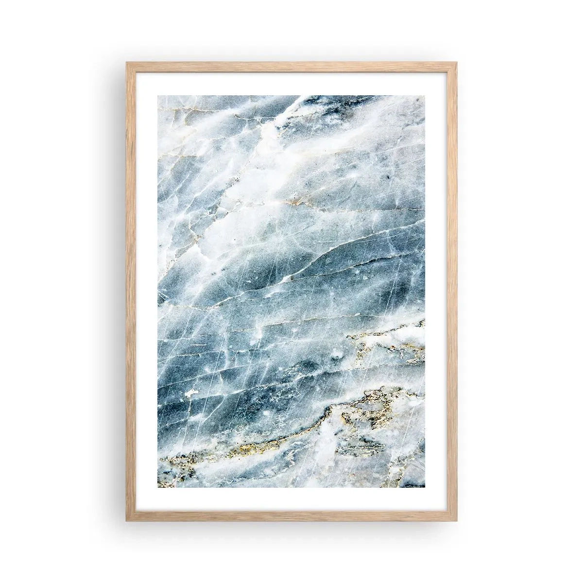 Poster în ramă de stejar deschis - Lumea de gheață - 50x70 cm