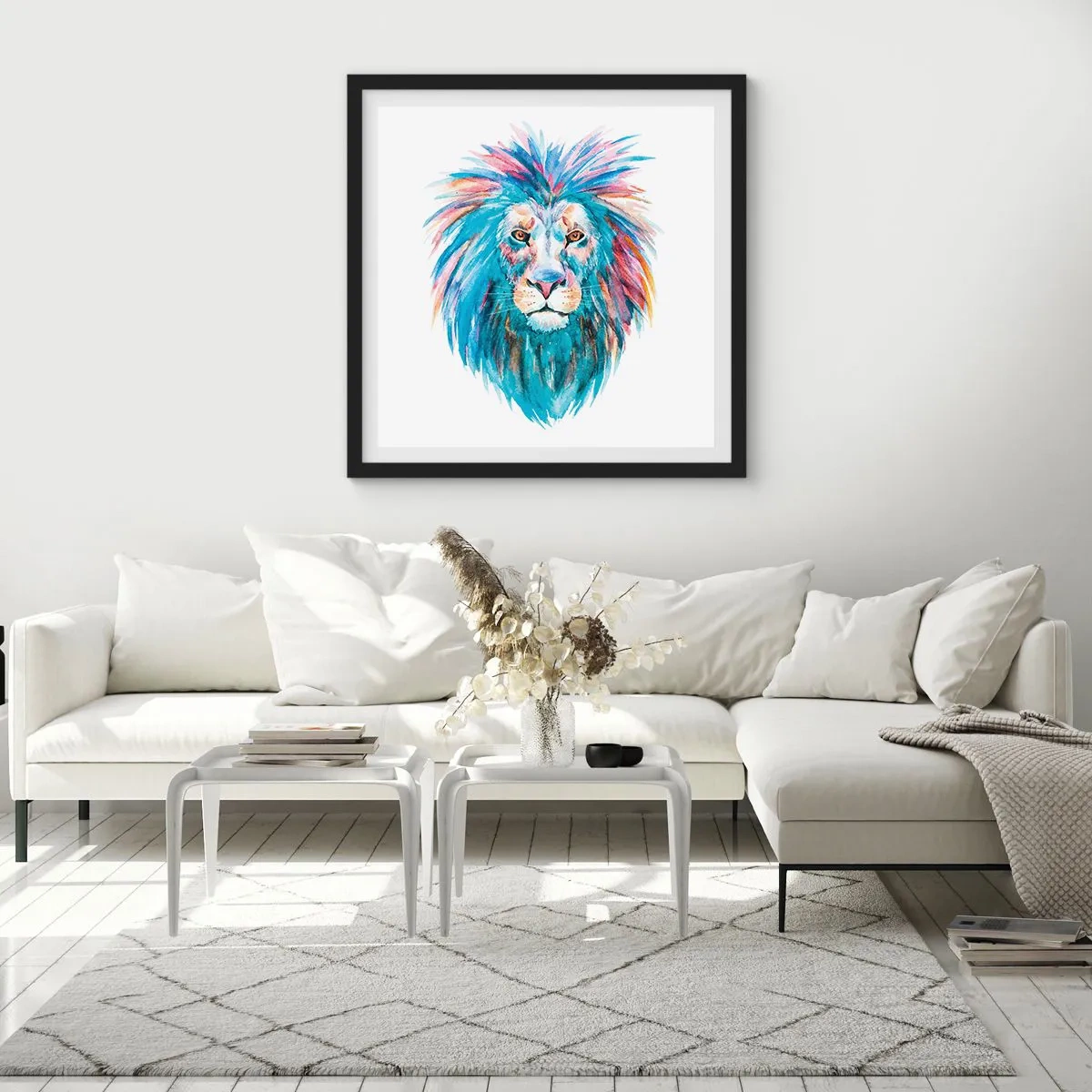 Poster în ramă neagră - Aură electrizantă - 40x40 cm