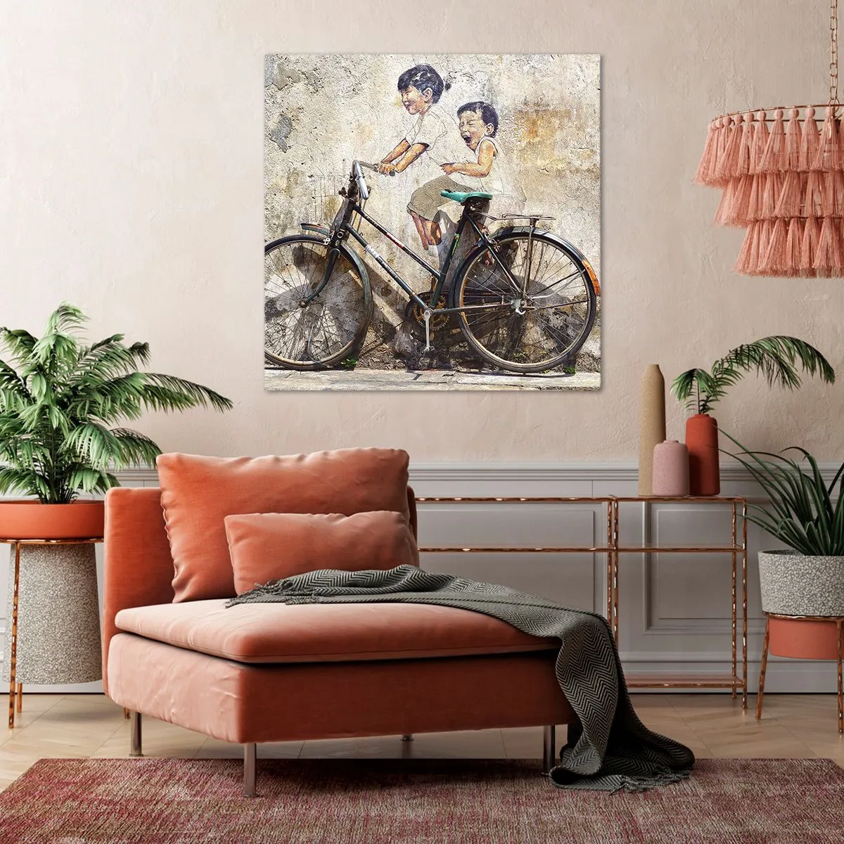 Tablou pe pânză - Adevărat sau fals? - 40x40 cm