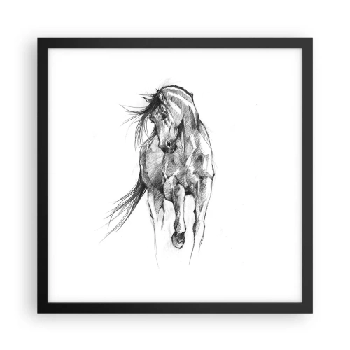 Poster în ramă neagră - Într-un trap grațios - 40x40 cm