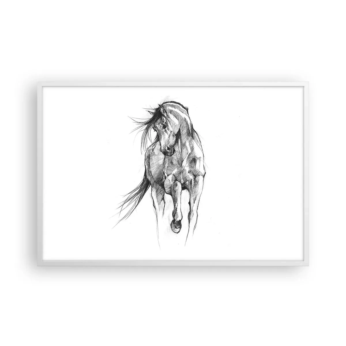 Poster în ramă albă - Într-un trap grațios - 91x61 cm