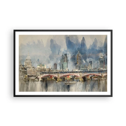 Poster în ramă neagră - Londra în toată splendoarea ei - 91x61 cm