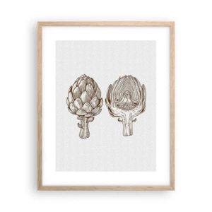 Poster în ramă de stejar deschis - Lecție de anatomie - 40x50 cm