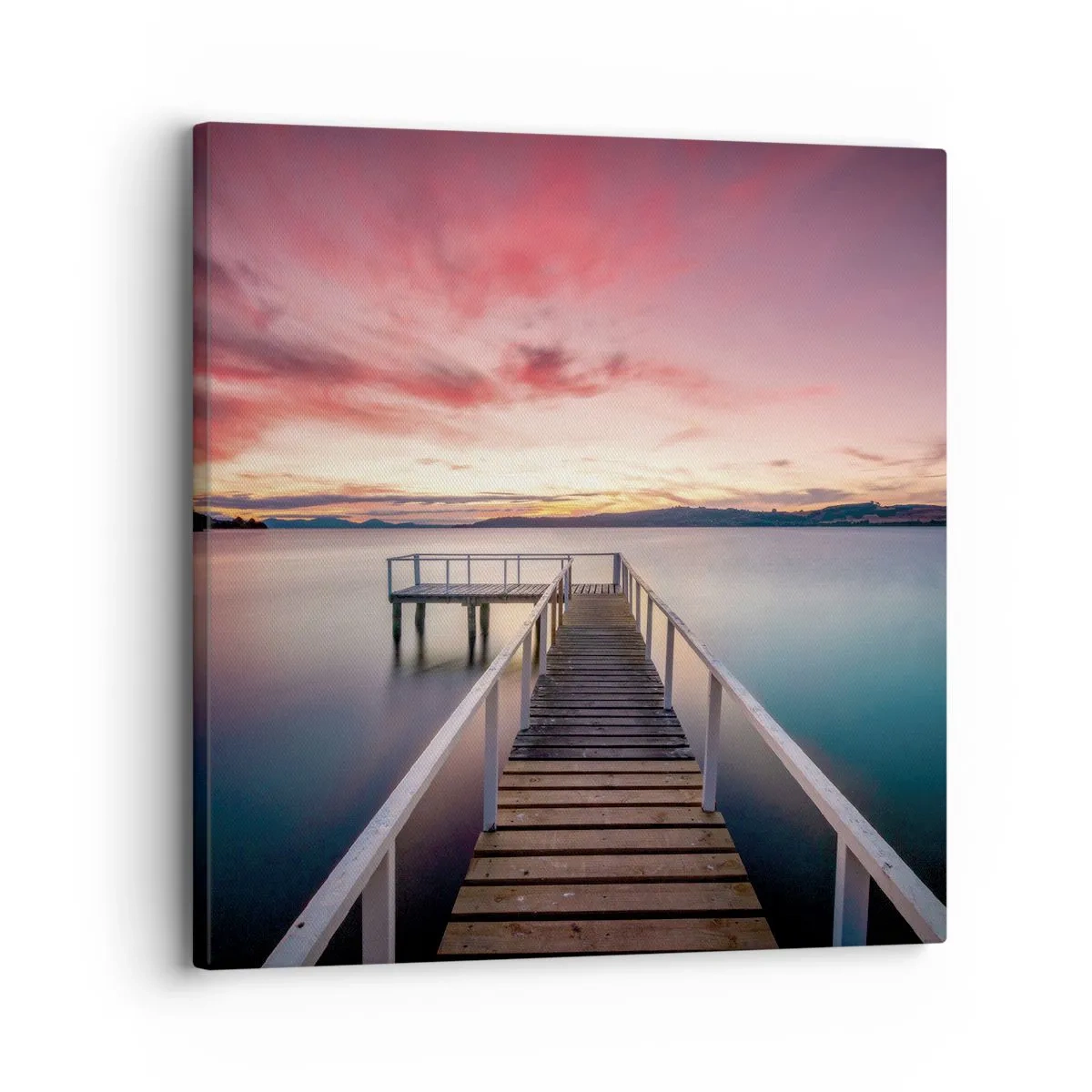 Tablou pe pânză - Flacăra blândă a serii - 30x30 cm