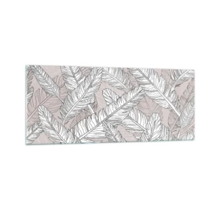 Tablou pe sticlă - Vijelie cu pene - 100x40 cm