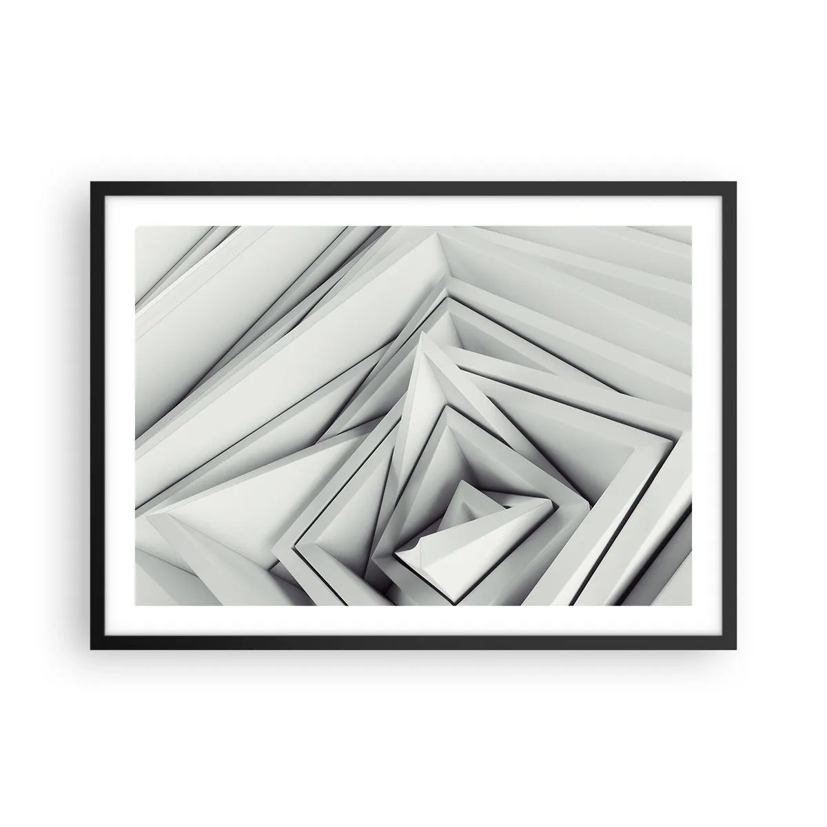 Poster în ramă neagră - Muguri cu unghiuri ascuțite - 70x50 cm