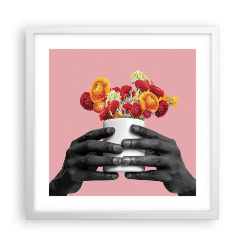 Poster în ramă albă - Apoteoza vieții - 40x40 cm