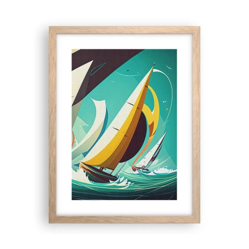 Poster în ramă de stejar deschis - Voinici și învingători - 30x40 cm
