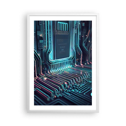 Poster în ramă albă - Iată la ce mă gândesc... - 50x70 cm