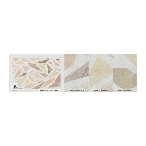 Mostră tapet Premium Canvas - Compoziție de vitralii - Minimalism, Pastel, Boho - 100x30 cm