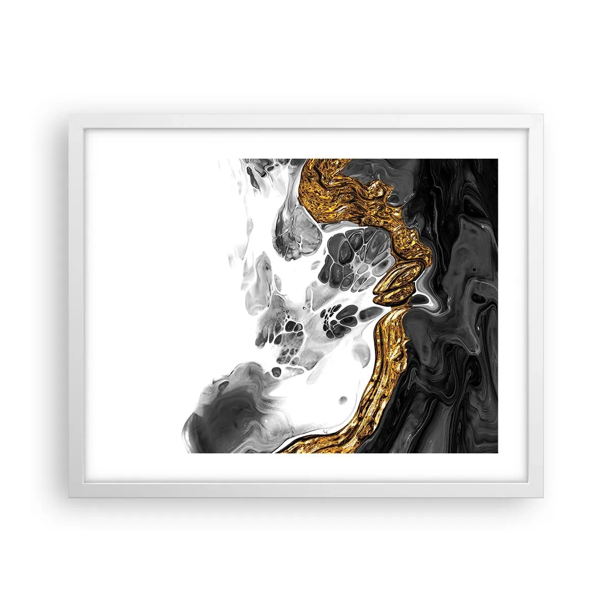 Poster în ramă albă - Compoziție organică - 50x40 cm