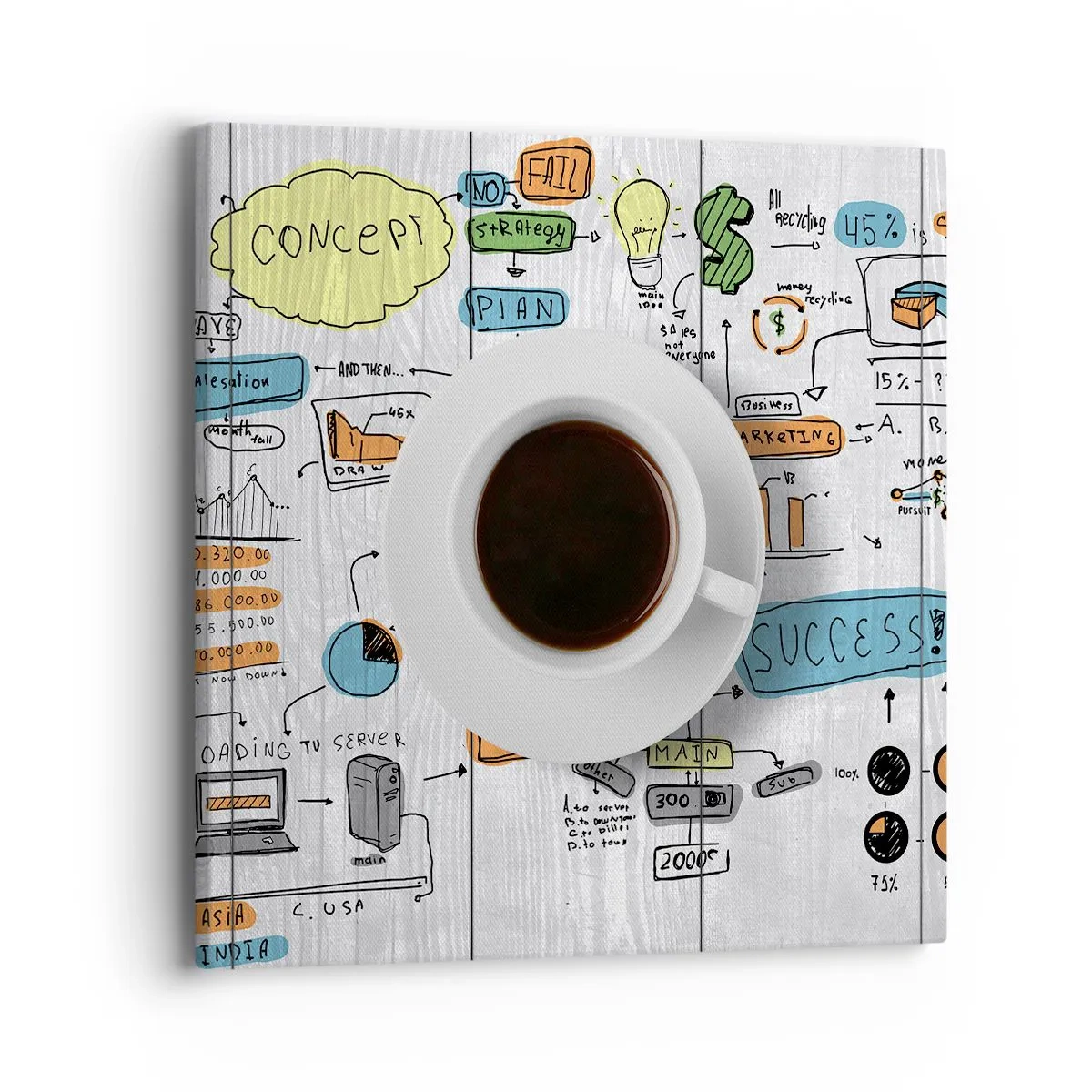 Tablou pe pânză - Timp pentru o pauză - 40x40 cm