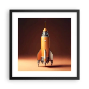 Poster în ramă neagră - Totul începe cu un vis - 40x40 cm