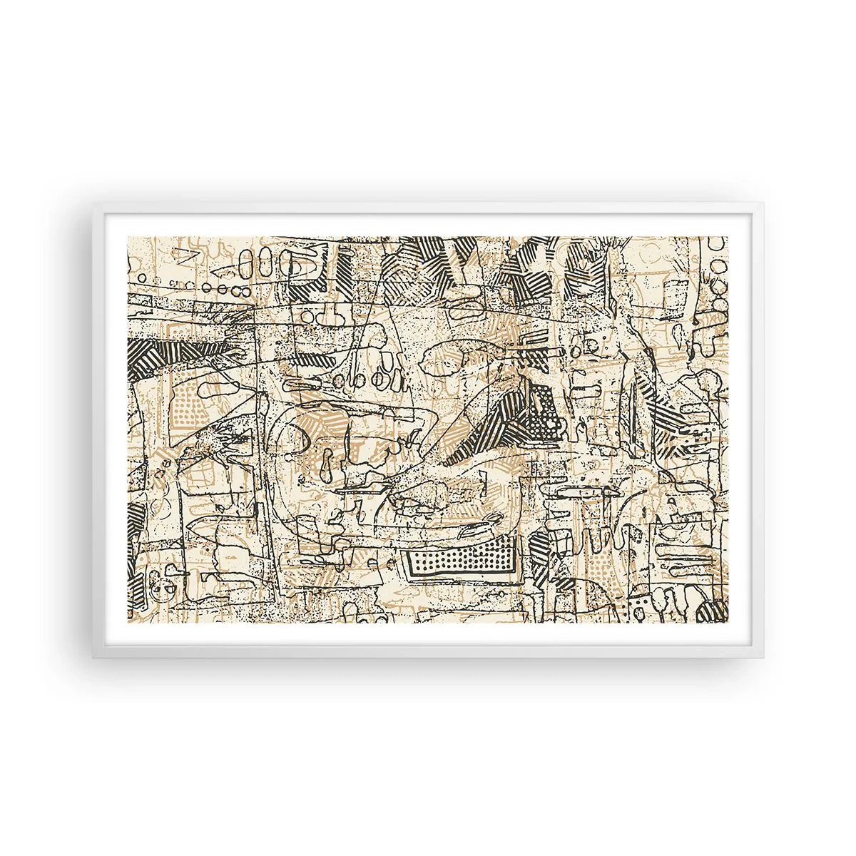 Poster în ramă albă - Așteaptă să fie descifrat - 91x61 cm