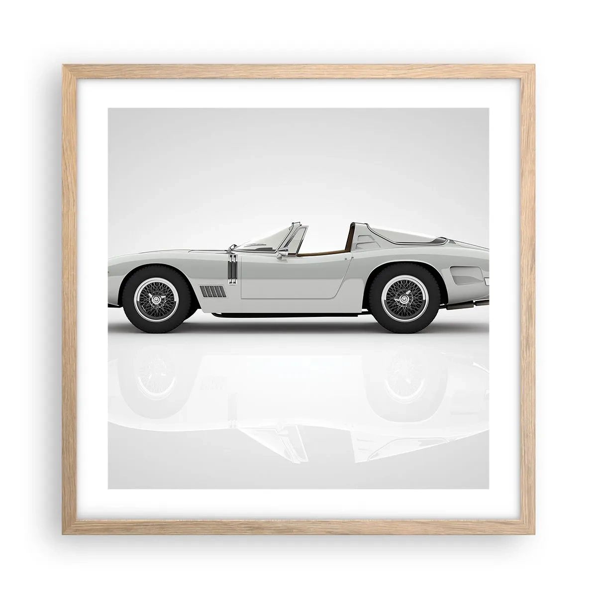 Poster în ramă de stejar deschis - Promisiunea distracției - 50x50 cm