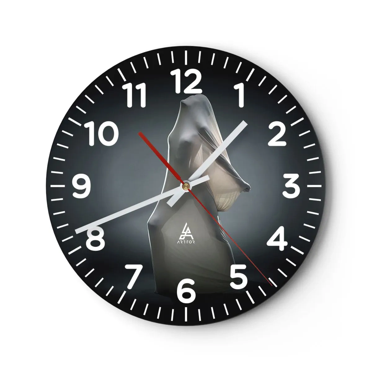 Ceas de perete - Ceas pe sticlă - Dorințe ascunse - 40x40 cm