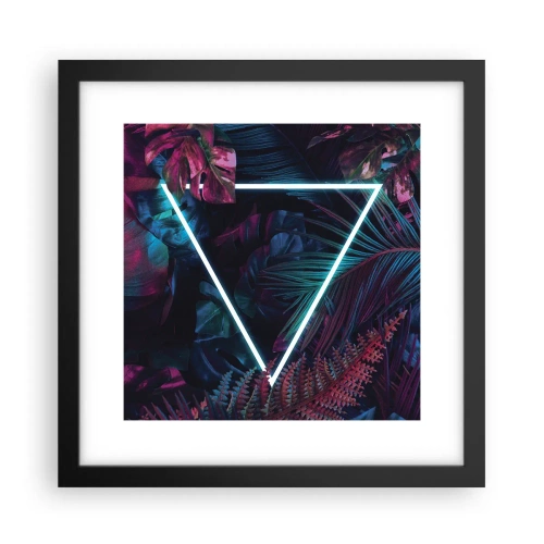 Poster în ramă neagră - Grădină în stil disco - 30x30 cm
