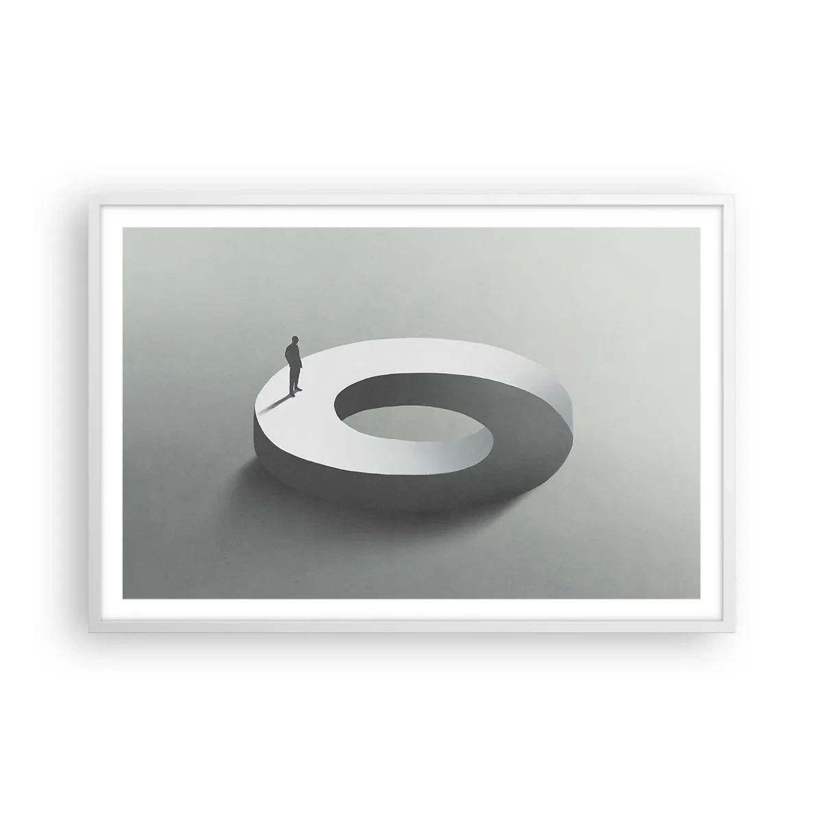 Poster în ramă albă - Înțelegi ceva? - 91x61 cm