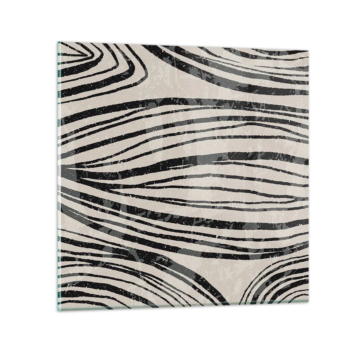 Tablou pe sticlă - Deversare de linii - 30x30 cm