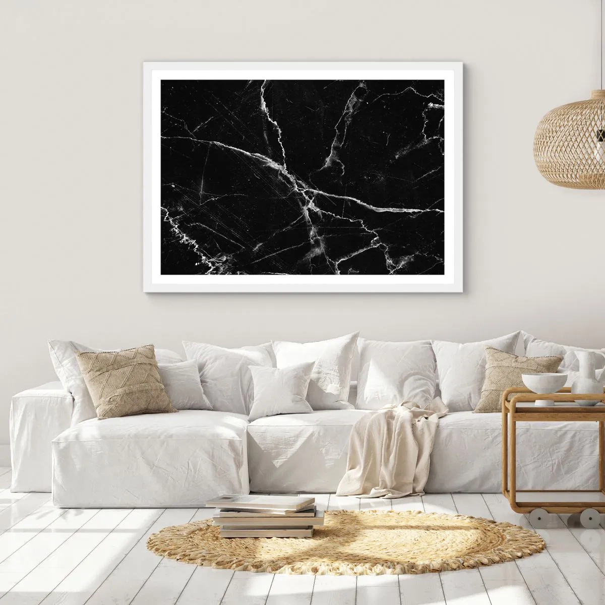 Poster în ramă albă - Viața secretă a unei pietre - 91x61 cm