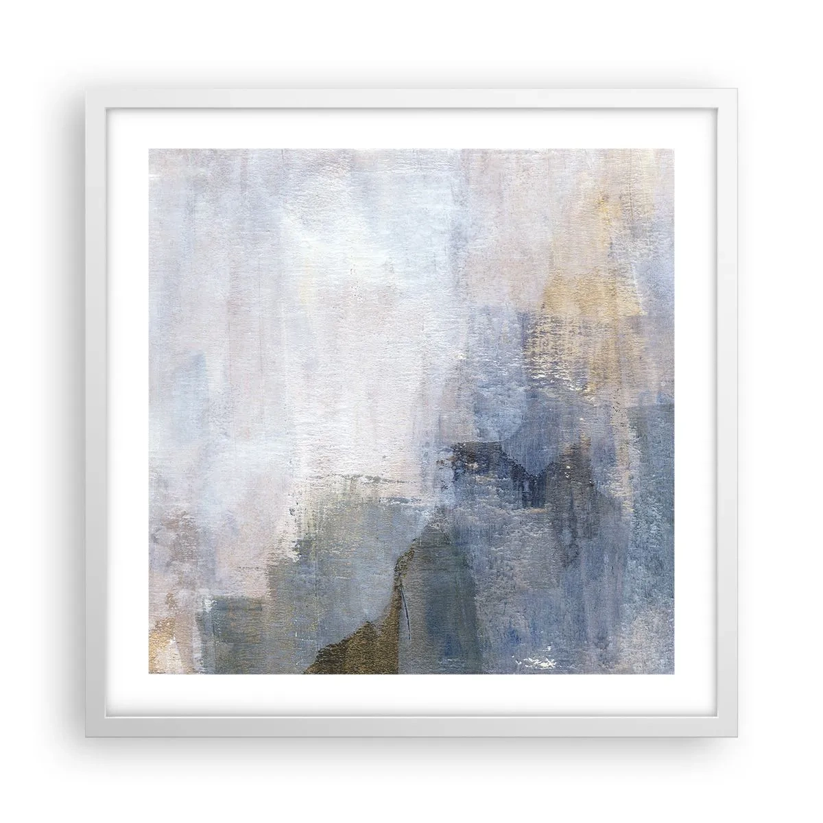 Poster în ramă albă - Tonuri  și acorduri de culoare - 50x50 cm