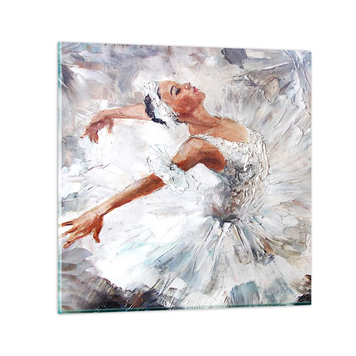 Tablou pe sticlă - Moale și ușoară ca tulul - 30x30 cm