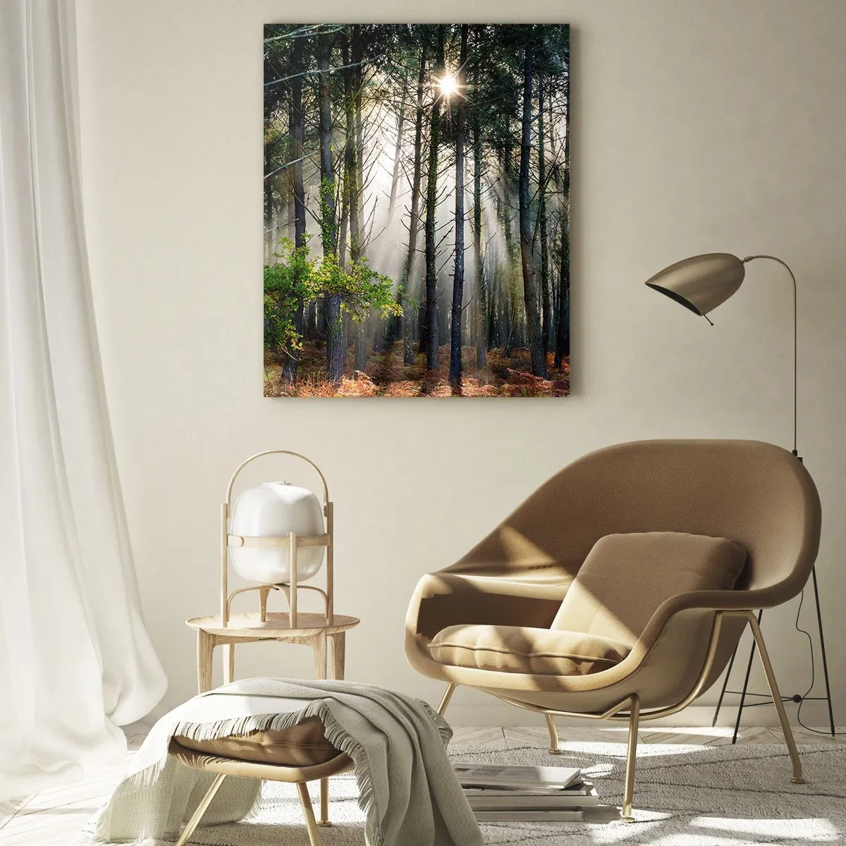 Tablou pe sticlă - Pădure sălbatică - 50x70 cm