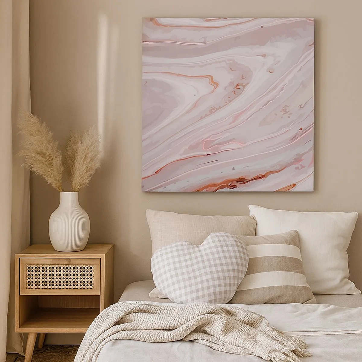 Tablou pe pânză - Roz lichid - 30x30 cm