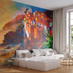 Tapet Autoadeziv Deluxe Sticker - Oraș italian de vis - Peisaj, Arhitectură, Coasta Marii - 100x70 cm