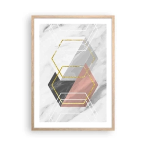 Poster în ramă de stejar deschis - Compoziția lanțului - 50x70 cm