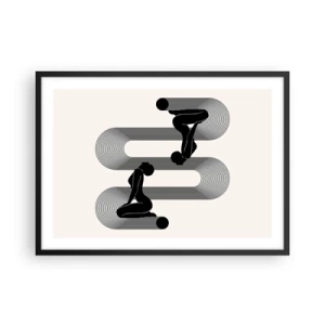 Poster în ramă neagră - Simetrie senzuală - 70x50 cm