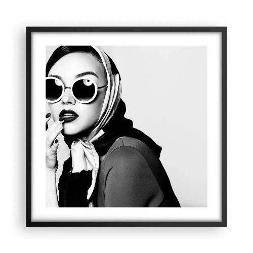 Poster în ramă neagră - Salutări din anii `60. - 50x50 cm