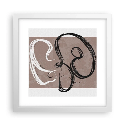 Poster în ramă albă - Compoziția - căutarea plenitudinii - 30x30 cm
