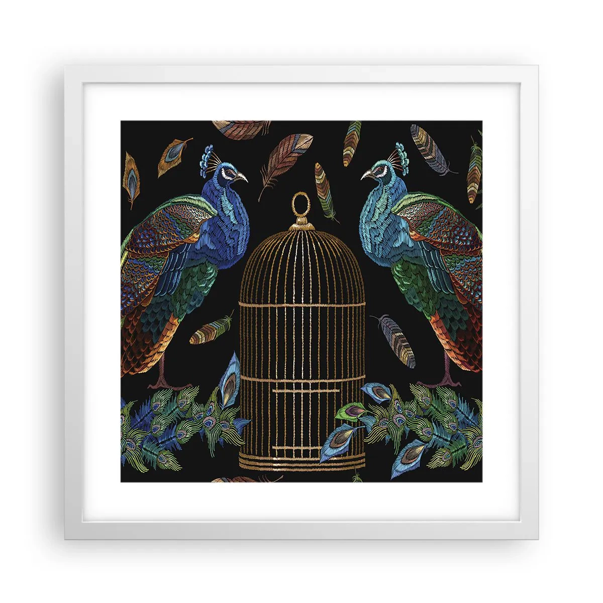 Poster în ramă albă - În veșmânt regal - 40x40 cm