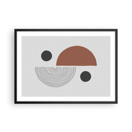 Poster în ramă neagră - Excelența roții - 70x50 cm