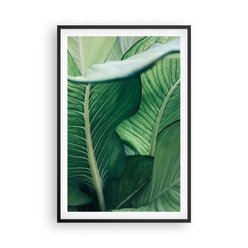 Poster în ramă neagră - Viață intensă în verde - 61x91 cm