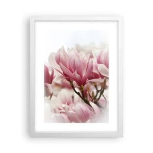 Poster în ramă albă - Flori de primăvară - 30x40 cm
