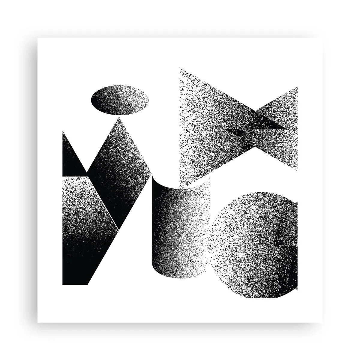 Poster - Unghiuri și ovale - 40x40 cm