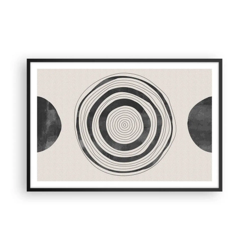 Poster în ramă neagră - Centrul cel mai important - 91x61 cm