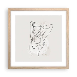 Poster în ramă de stejar deschis - Arta seducției - 40x40 cm