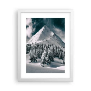 Poster în ramă albă - Țara zăpezii și a gheții - 30x40 cm
