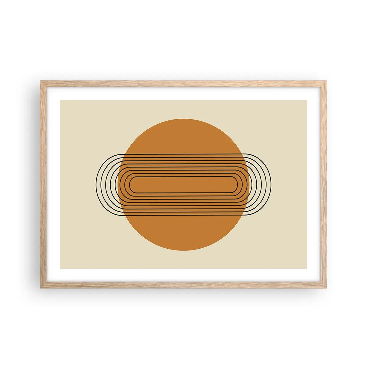 Poster în ramă de stejar deschis - Planul perfect - 70x50 cm