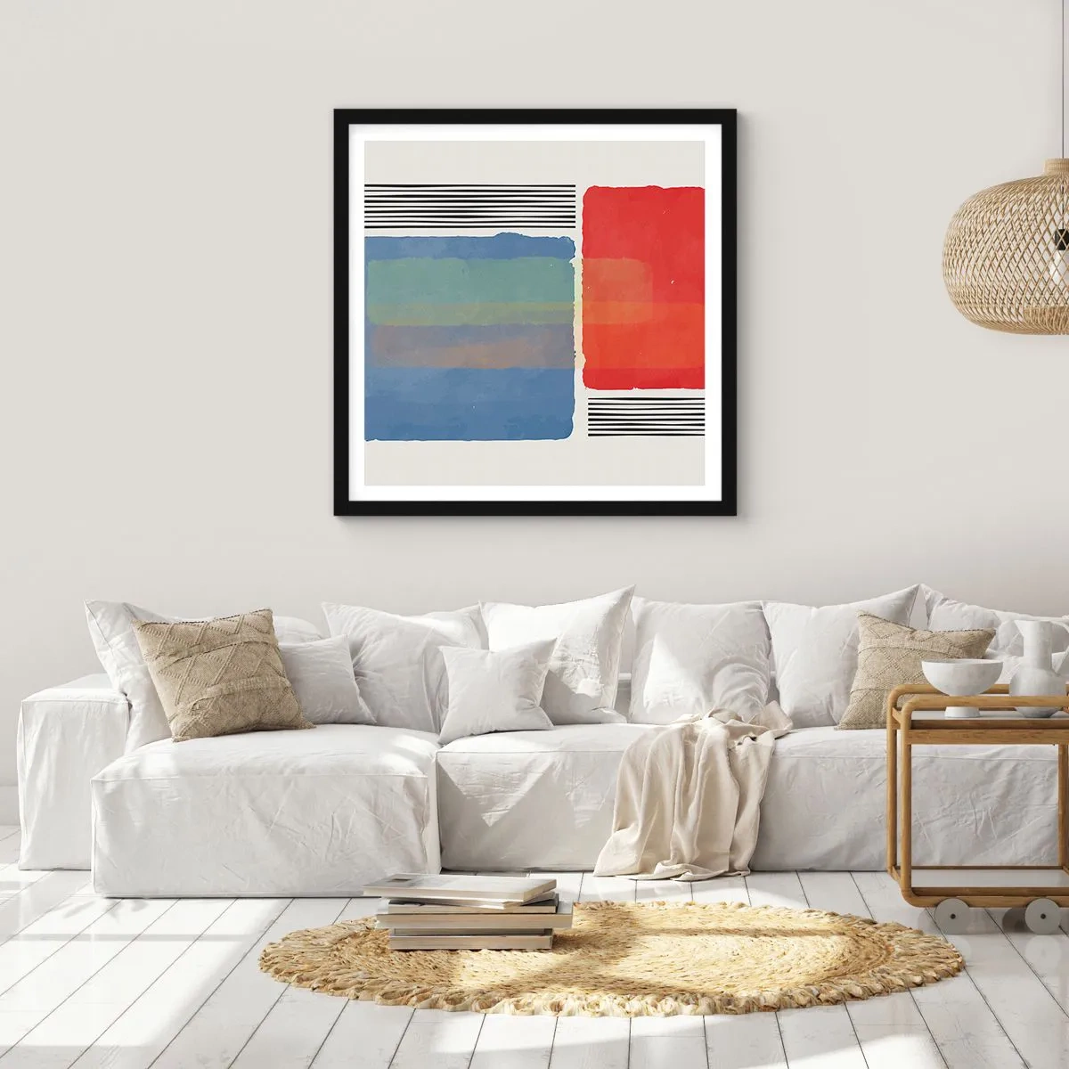 Poster în ramă neagră - Spiritul și litera geometriei - 30x30 cm