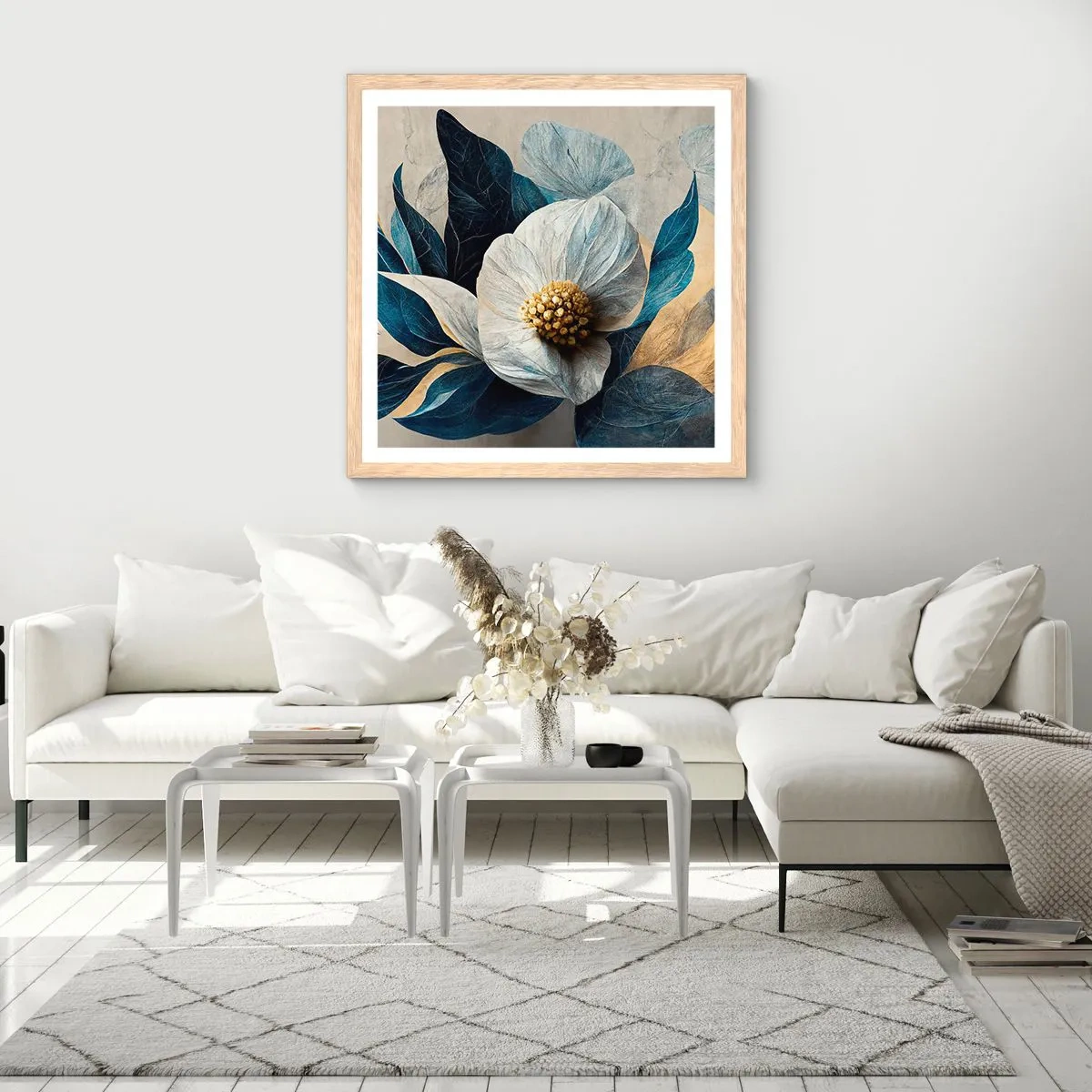 Poster în ramă de stejar deschis - Are o inimă de aur - 50x50 cm