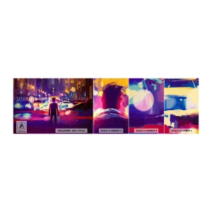 Mostră de Tapet Standard Eco - Scufundat în lumină - Oraș, Om, New York - 100x30 cm