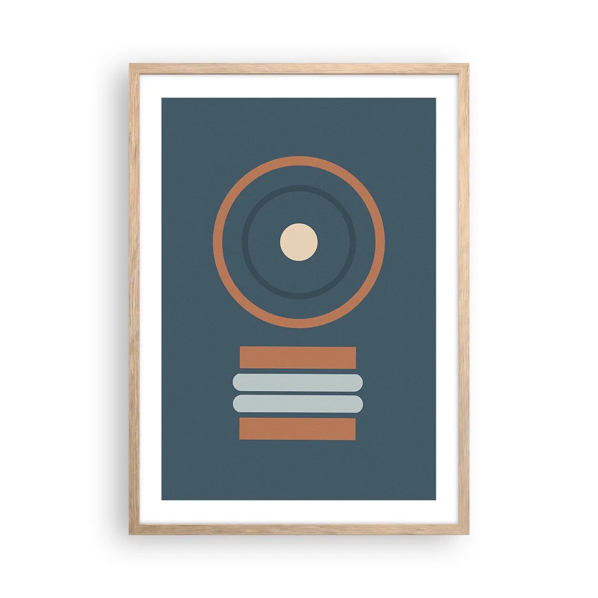 Poster în ramă de stejar deschis - Esența problemei - 50x70 cm