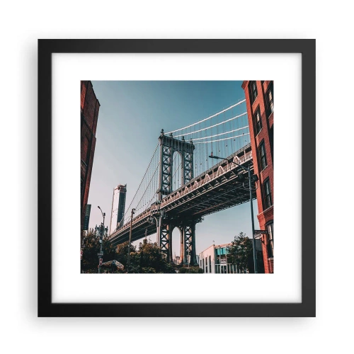 Poster în ramă neagră - În valurile orașului - 30x30 cm